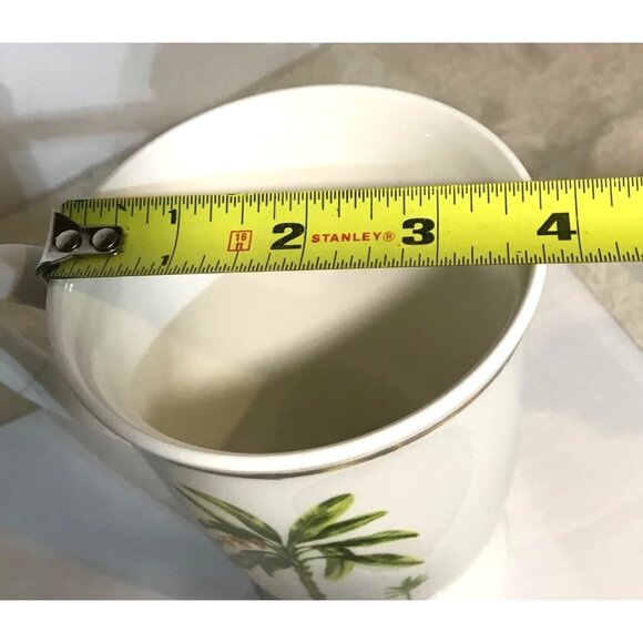 4 Palm Tree Ceramic Mugs Pedestal Base Gibson Dishwasher & Microwave Safe - Picture 12 of 12
